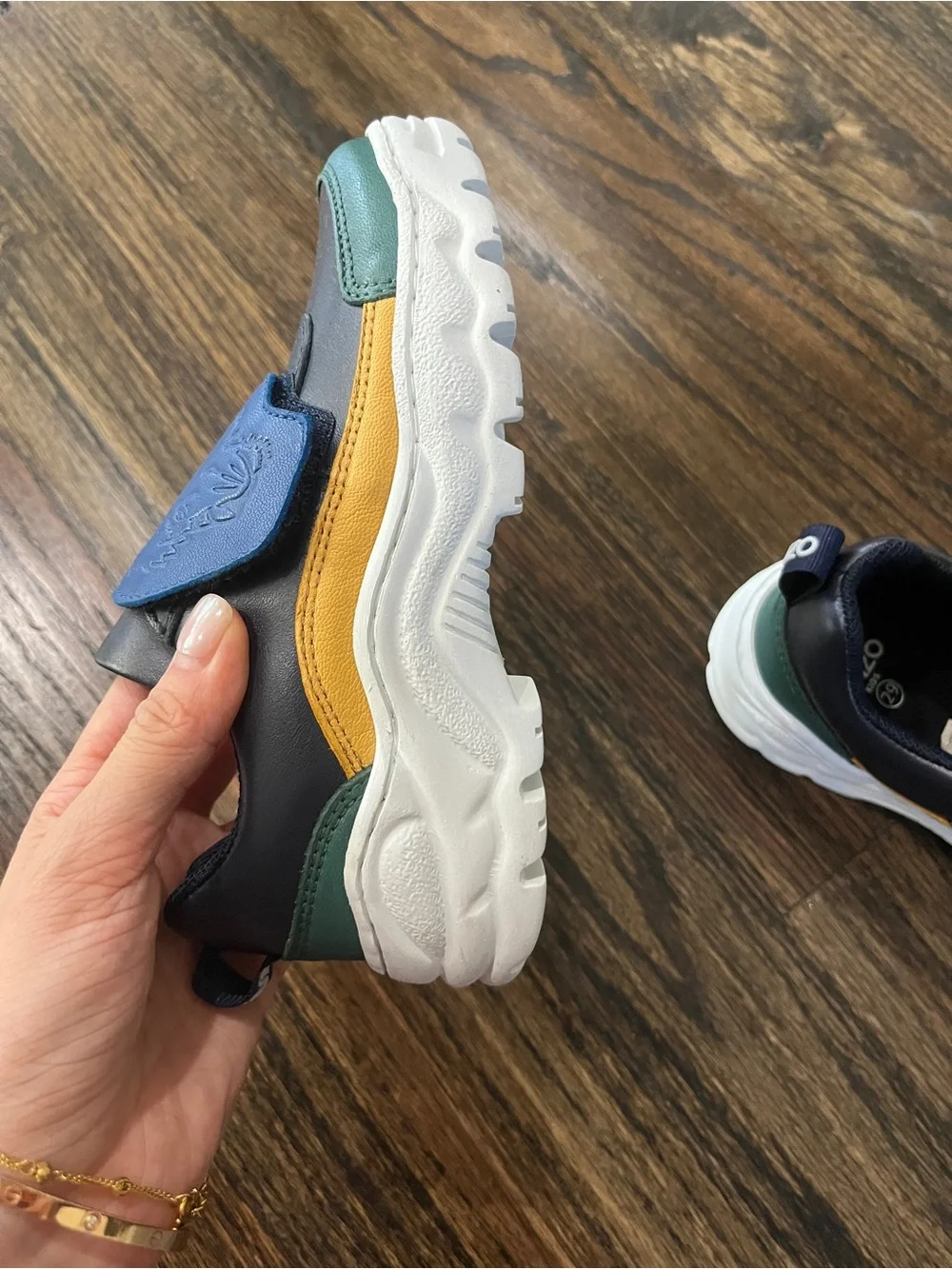 Kenzo Kids Navy, Blue and Green Velcro Sneakers